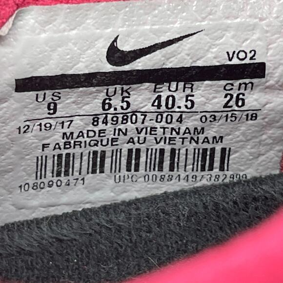 Nike Metcon 3 Shoes Womens 9 Gray Solar Red Pink Training Gym Comfort Workout - Picture 8 of 8